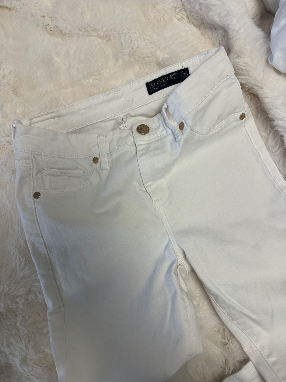 Blank NYC White Denim Straight Leg Jeans - Picture 2 of 2